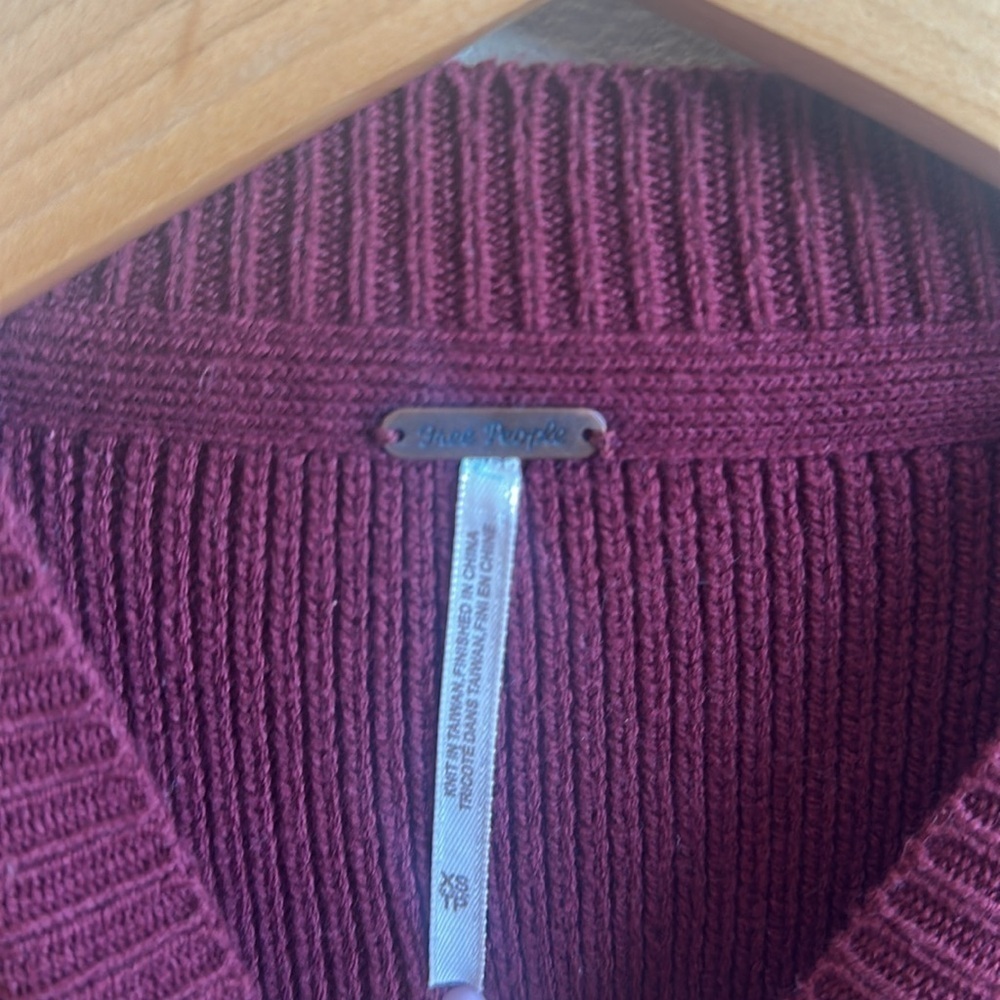 Free People Easy Street Sweater Size XS Color Block Pullover Ribbed Knit Relaxed - Picture 8 of 13